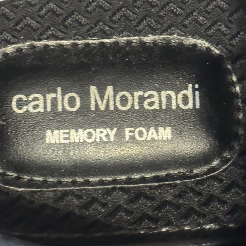 New Carlo Morandi Tony Oxford Suede Leather Shoes Size:10D Men DeepNavy Cap Toe - Picture 8 of 10